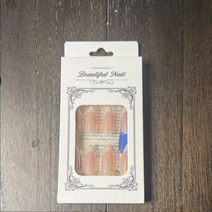 Nude soft French tip Press on nails